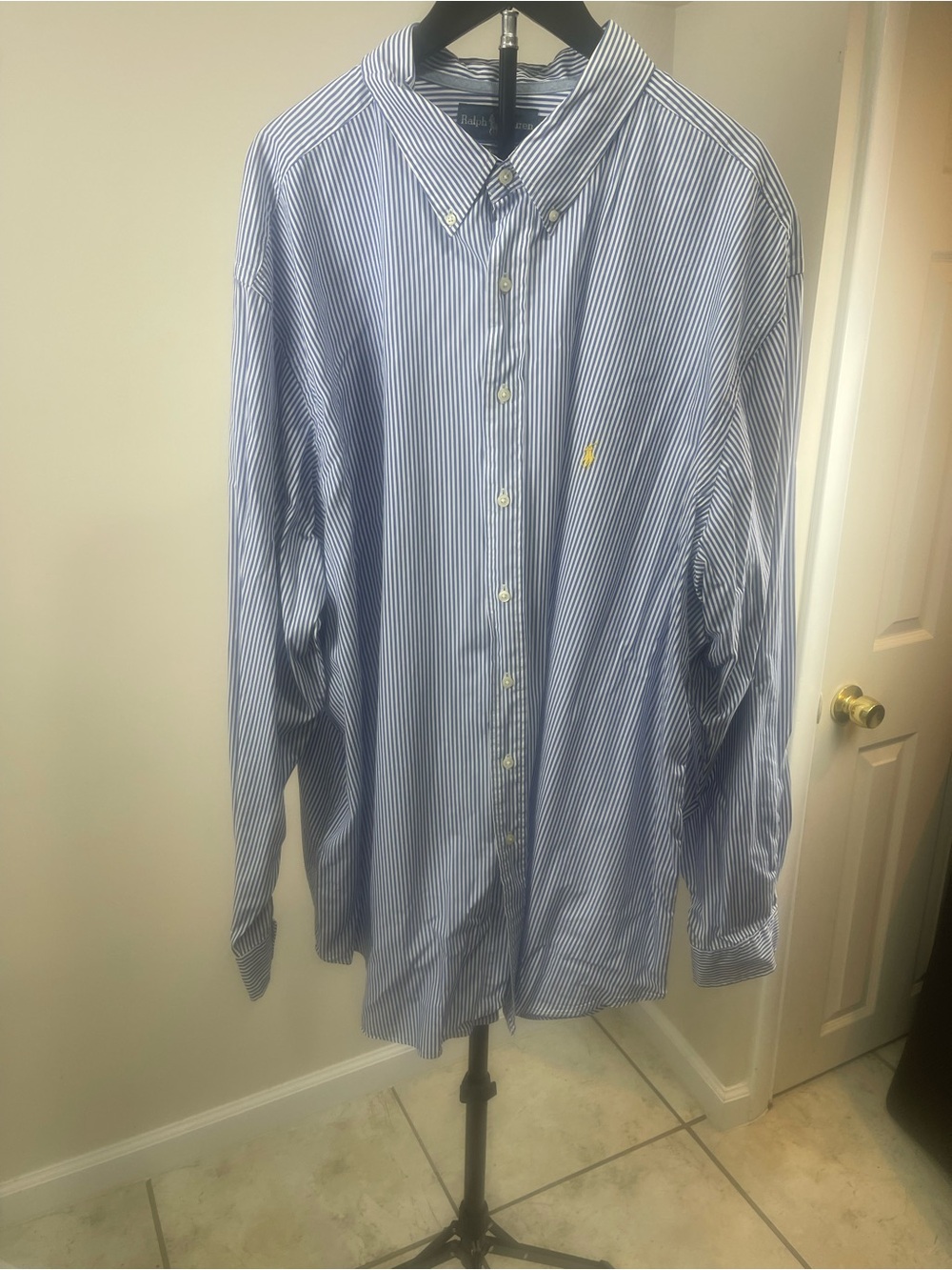 Polo by Ralph Lauren Blue & White Striped Button-Down Shirt